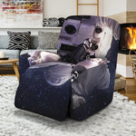 Astronaut Floating In Outer Space Print Recliner Slipcover