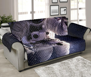 Astronaut Floating In Outer Space Print Sofa Protector