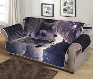 Astronaut Floating In Outer Space Print Sofa Protector