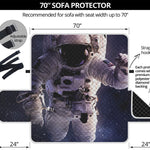 Astronaut Floating In Outer Space Print Sofa Protector