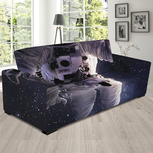 Astronaut Floating In Outer Space Print Sofa Slipcover