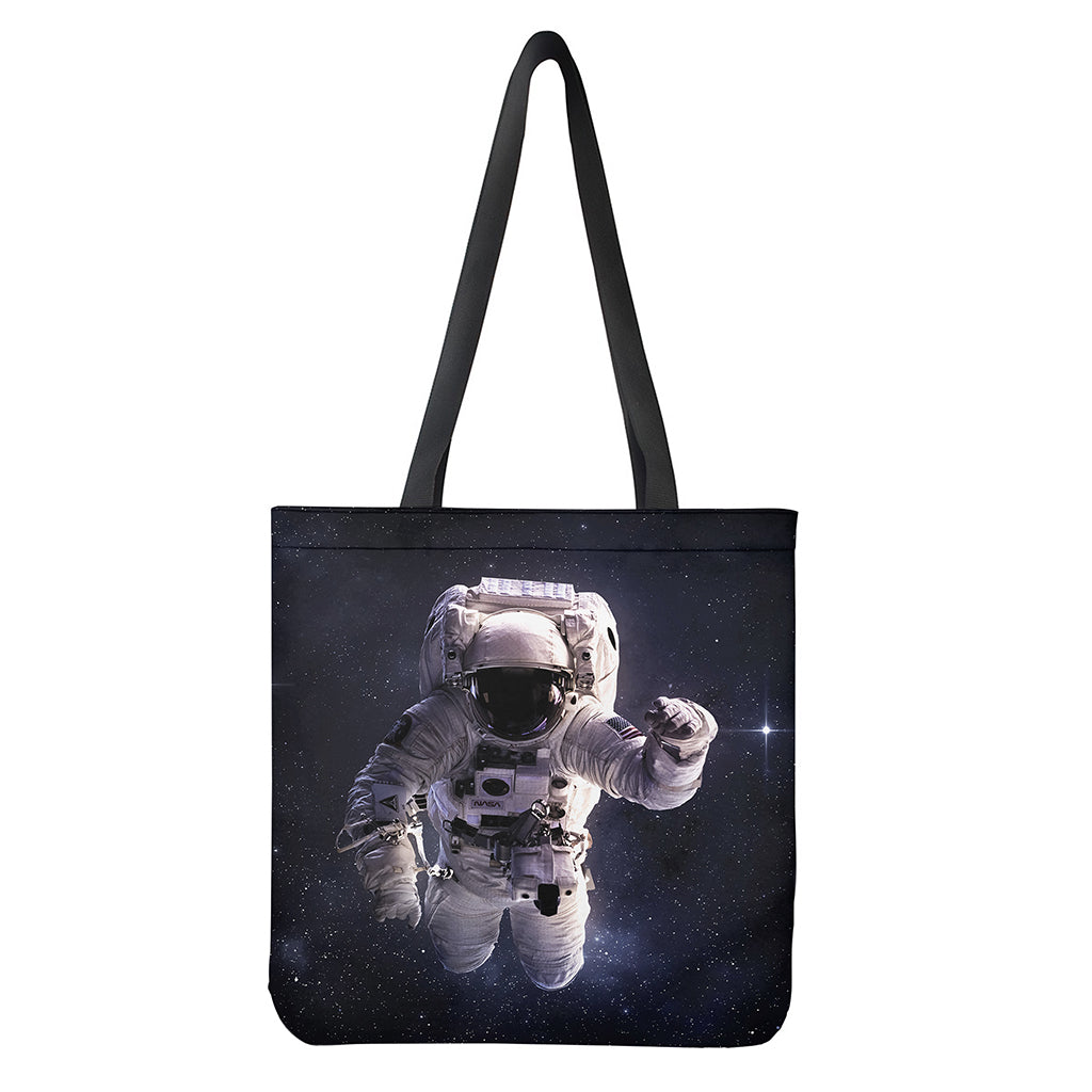 Astronaut Floating In Outer Space Print Tote Bag