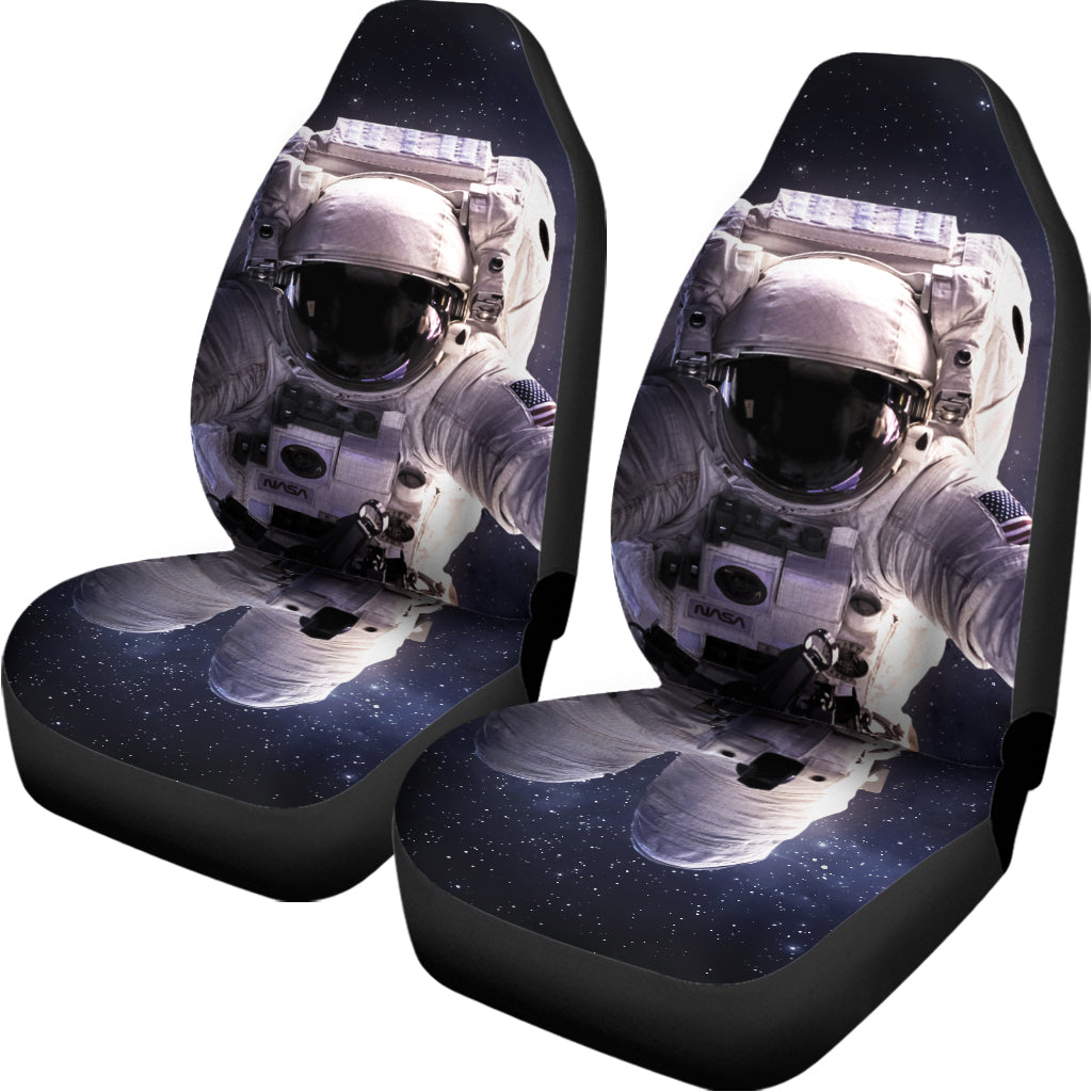 Astronaut Floating In Outer Space Print Universal Fit Car Seat Covers
