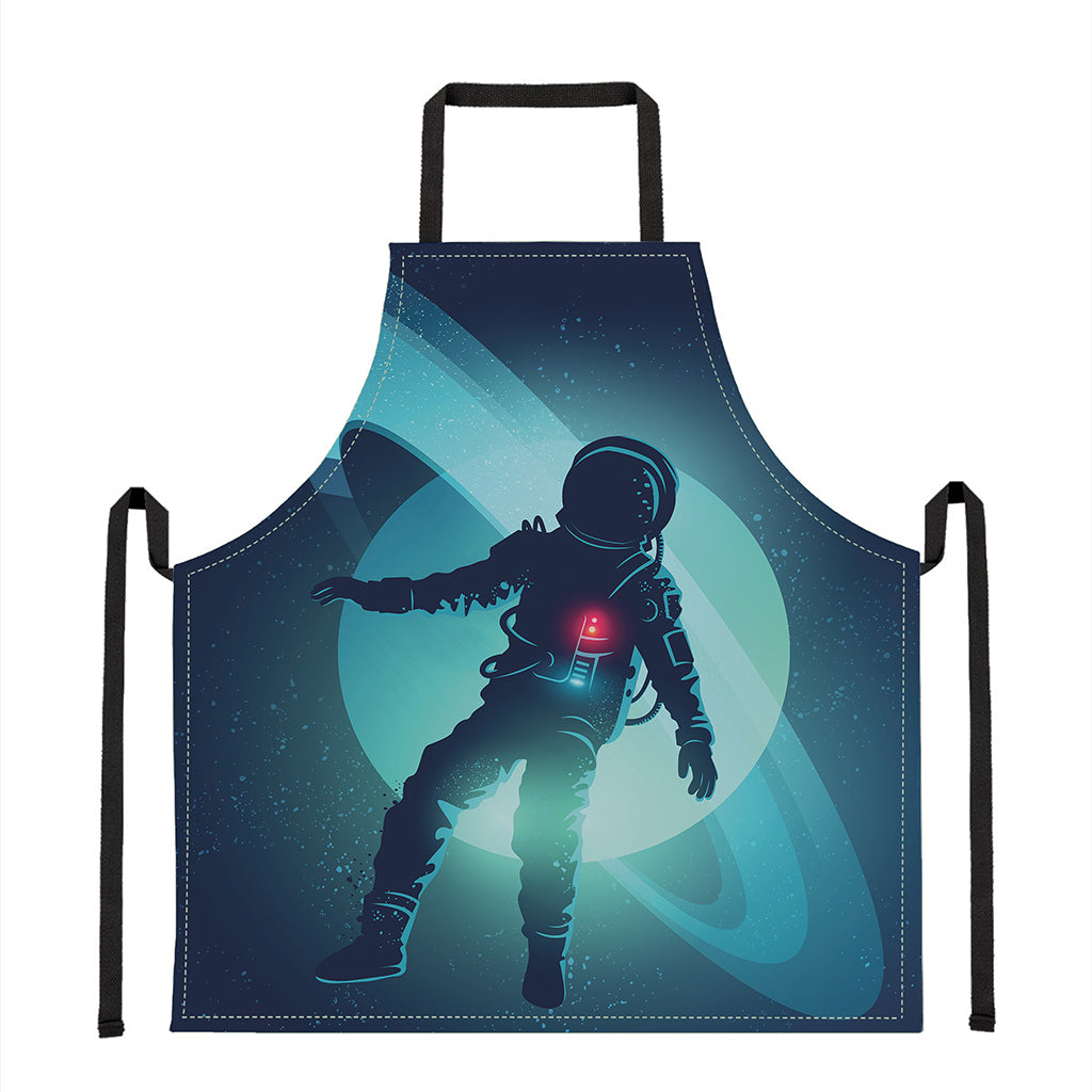 Astronaut Floating Through Space Print Apron