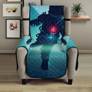 Astronaut Floating Through Space Print Armchair Protector