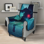 Astronaut Floating Through Space Print Armchair Protector