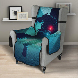 Astronaut Floating Through Space Print Armchair Protector