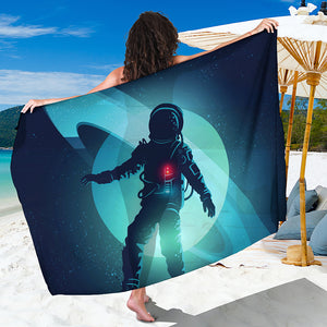 Astronaut Floating Through Space Print Beach Sarong Wrap