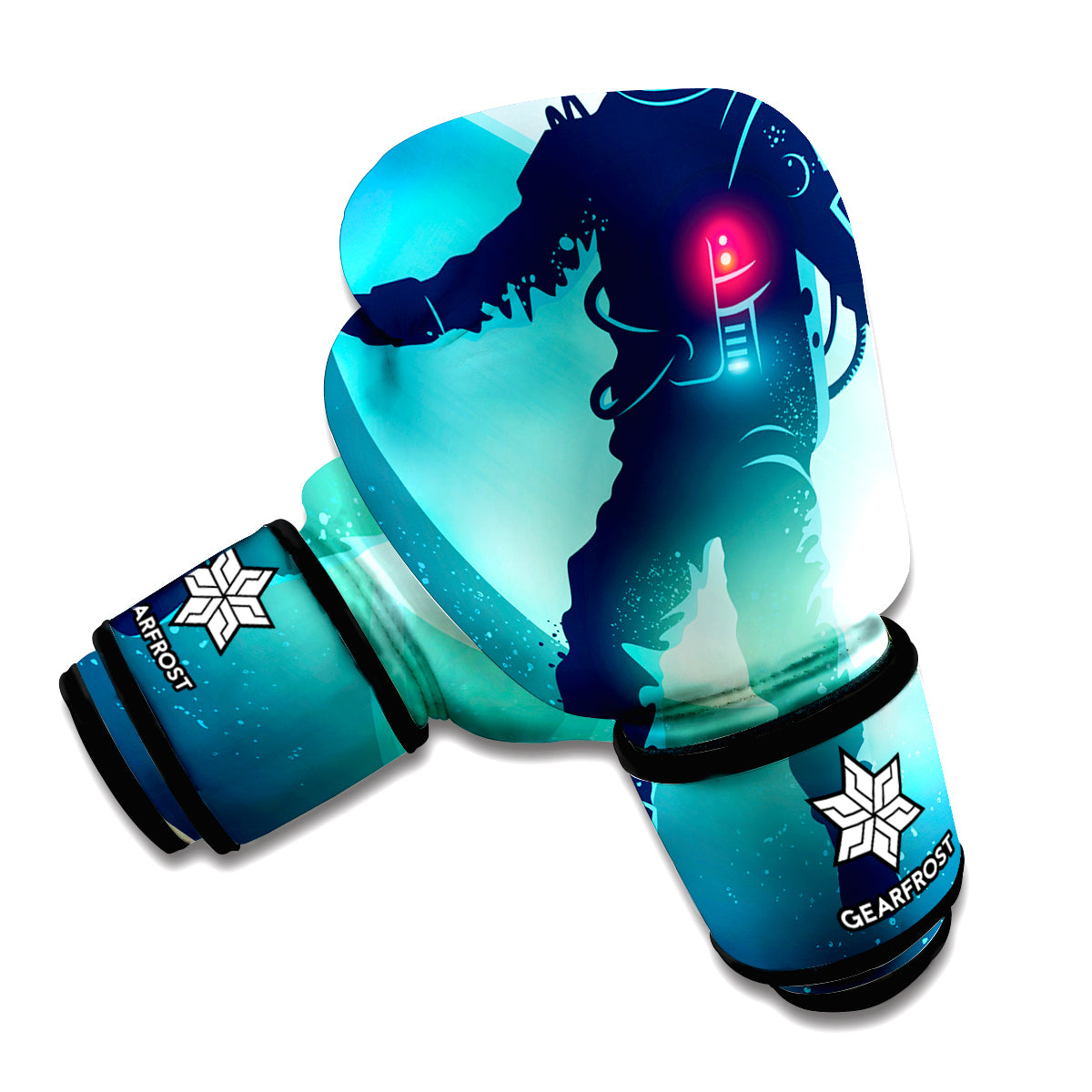 Astronaut Floating Through Space Print Boxing Gloves