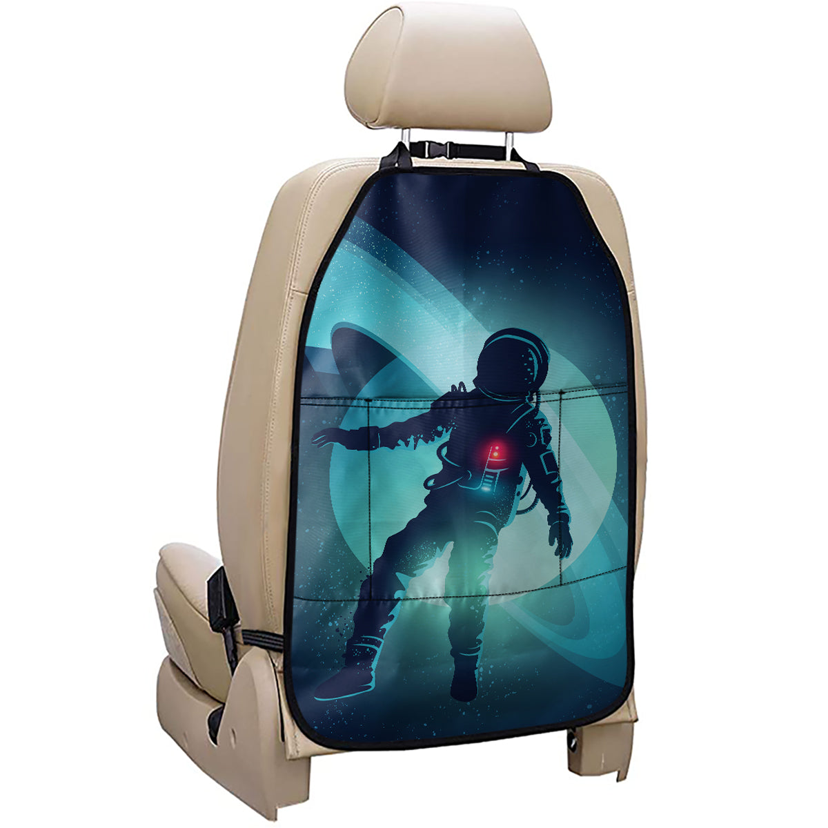 Astronaut Floating Through Space Print Car Seat Organizers