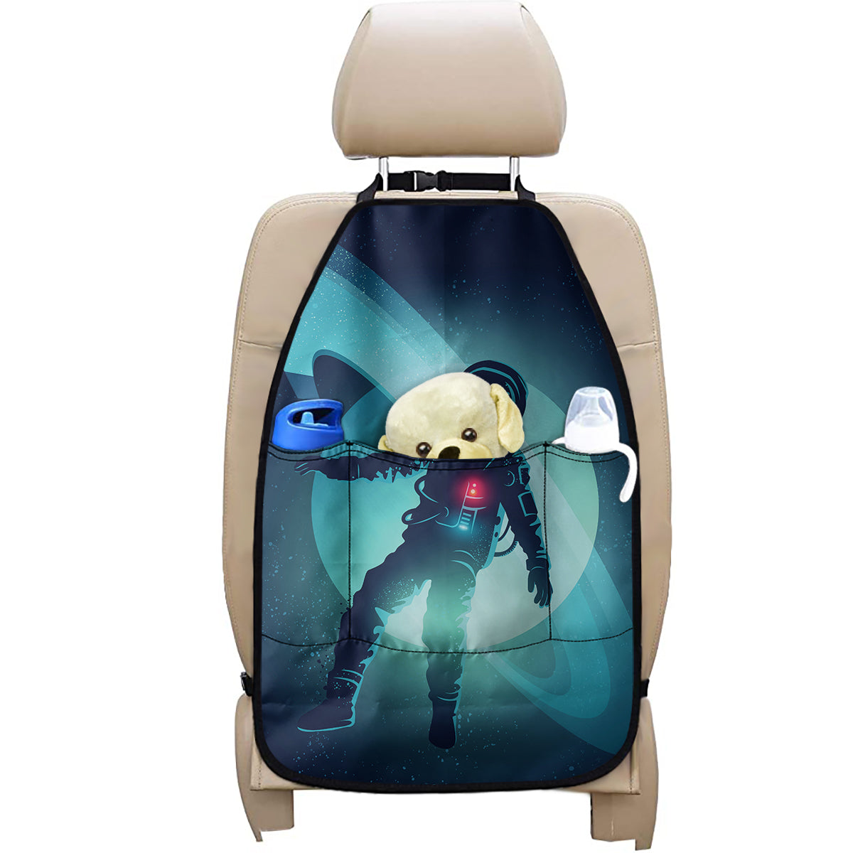 Astronaut Floating Through Space Print Car Seat Organizers