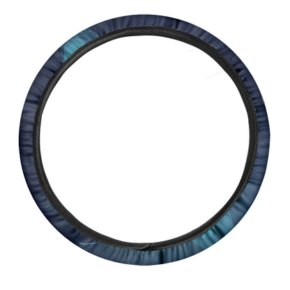 Astronaut Floating Through Space Print Car Steering Wheel Cover
