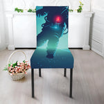 Astronaut Floating Through Space Print Dining Chair Slipcover