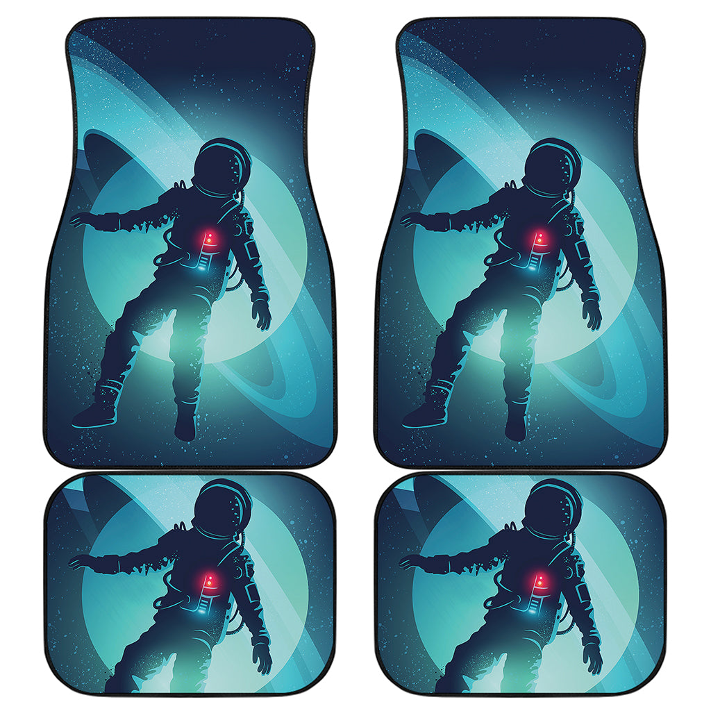 Astronaut Floating Through Space Print Front and Back Car Floor Mats