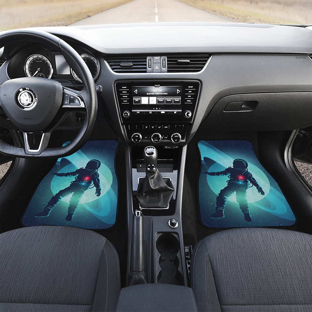 Astronaut Floating Through Space Print Front and Back Car Floor Mats