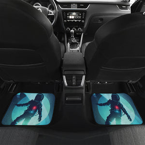 Astronaut Floating Through Space Print Front and Back Car Floor Mats