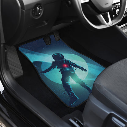 Astronaut Floating Through Space Print Front Car Floor Mats