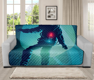 Astronaut Floating Through Space Print Futon Protector