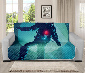 Astronaut Floating Through Space Print Futon Protector