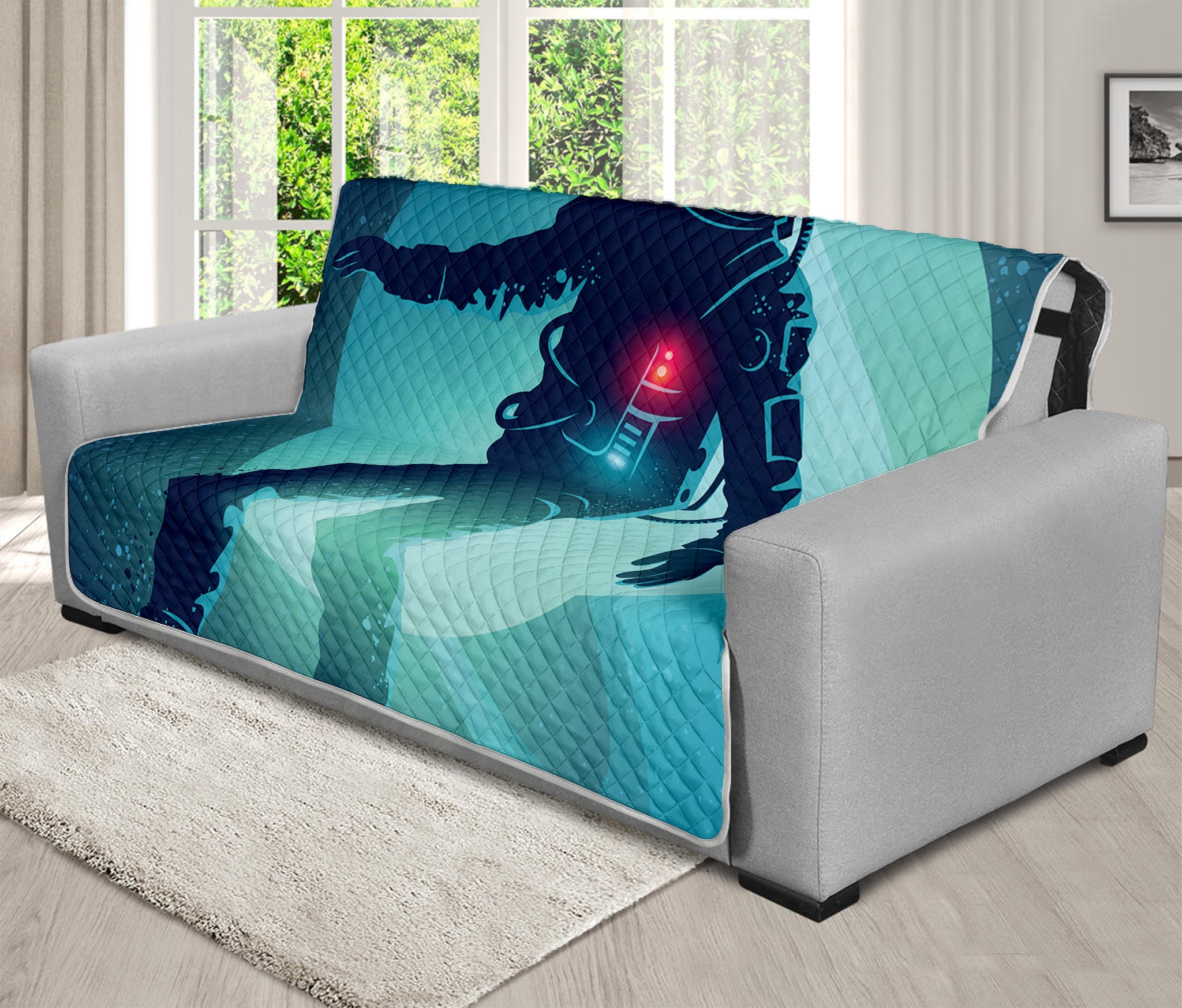 Astronaut Floating Through Space Print Futon Protector