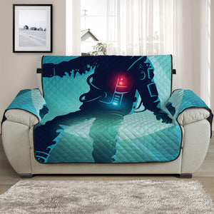 Astronaut Floating Through Space Print Half Sofa Protector