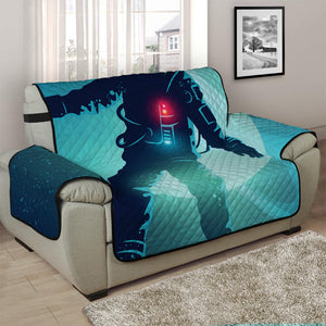 Astronaut Floating Through Space Print Half Sofa Protector