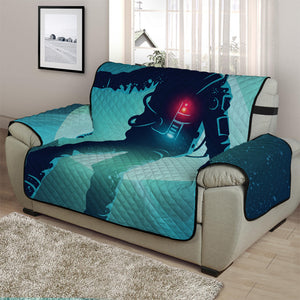 Astronaut Floating Through Space Print Half Sofa Protector