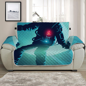 Astronaut Floating Through Space Print Half Sofa Protector