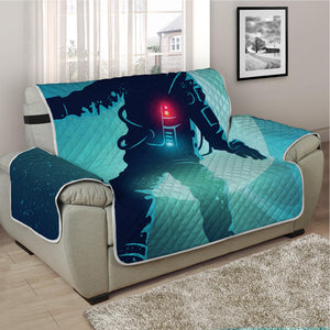 Astronaut Floating Through Space Print Half Sofa Protector