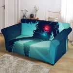 Astronaut Floating Through Space Print Loveseat Slipcover