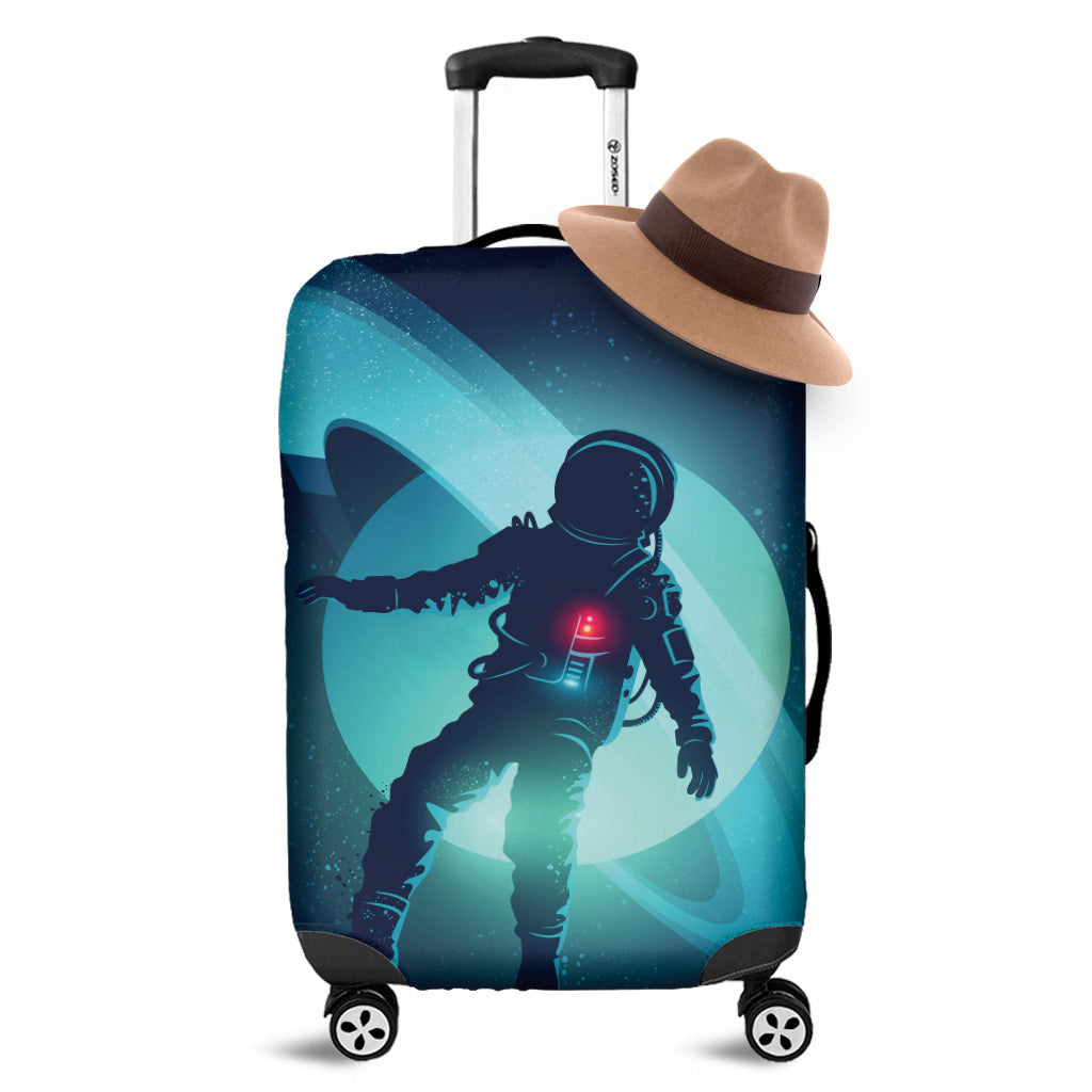 Astronaut Floating Through Space Print Luggage Cover