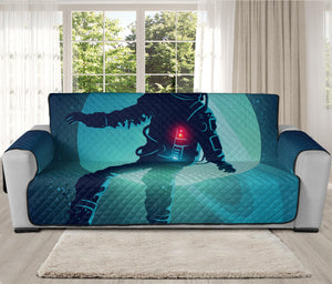 Astronaut Floating Through Space Print Oversized Sofa Protector