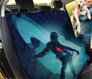 Astronaut Floating Through Space Print Pet Car Back Seat Cover