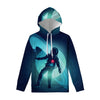 Astronaut Floating Through Space Print Pullover Hoodie