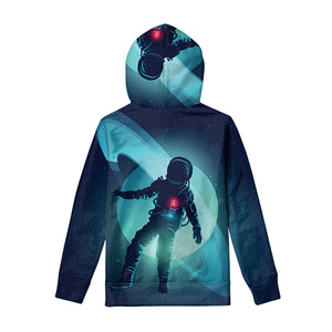 Astronaut Floating Through Space Print Pullover Hoodie