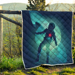 Astronaut Floating Through Space Print Quilt