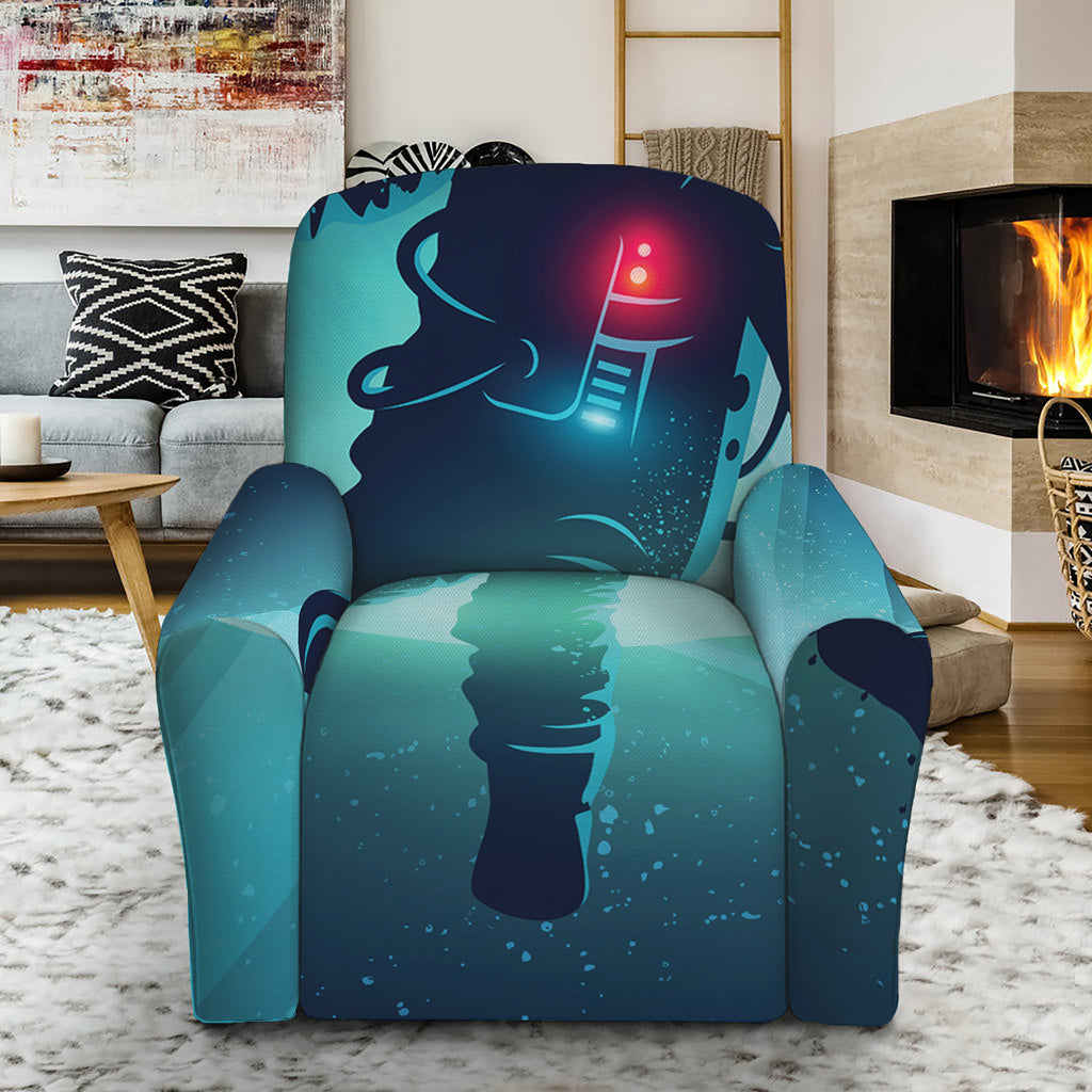 Astronaut Floating Through Space Print Recliner Slipcover