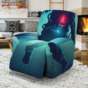 Astronaut Floating Through Space Print Recliner Slipcover