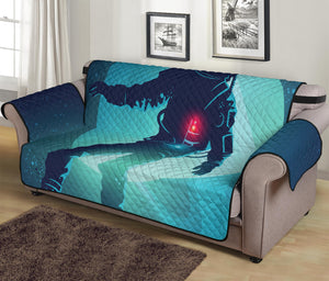 Astronaut Floating Through Space Print Sofa Protector