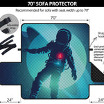 Astronaut Floating Through Space Print Sofa Protector