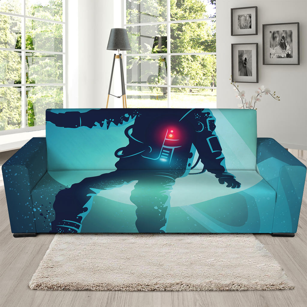 Astronaut Floating Through Space Print Sofa Slipcover