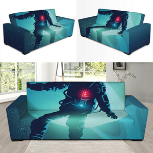 Astronaut Floating Through Space Print Sofa Slipcover