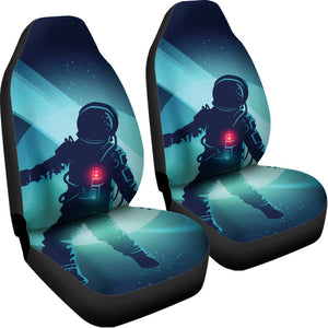 Astronaut Floating Through Space Print Universal Fit Car Seat Covers