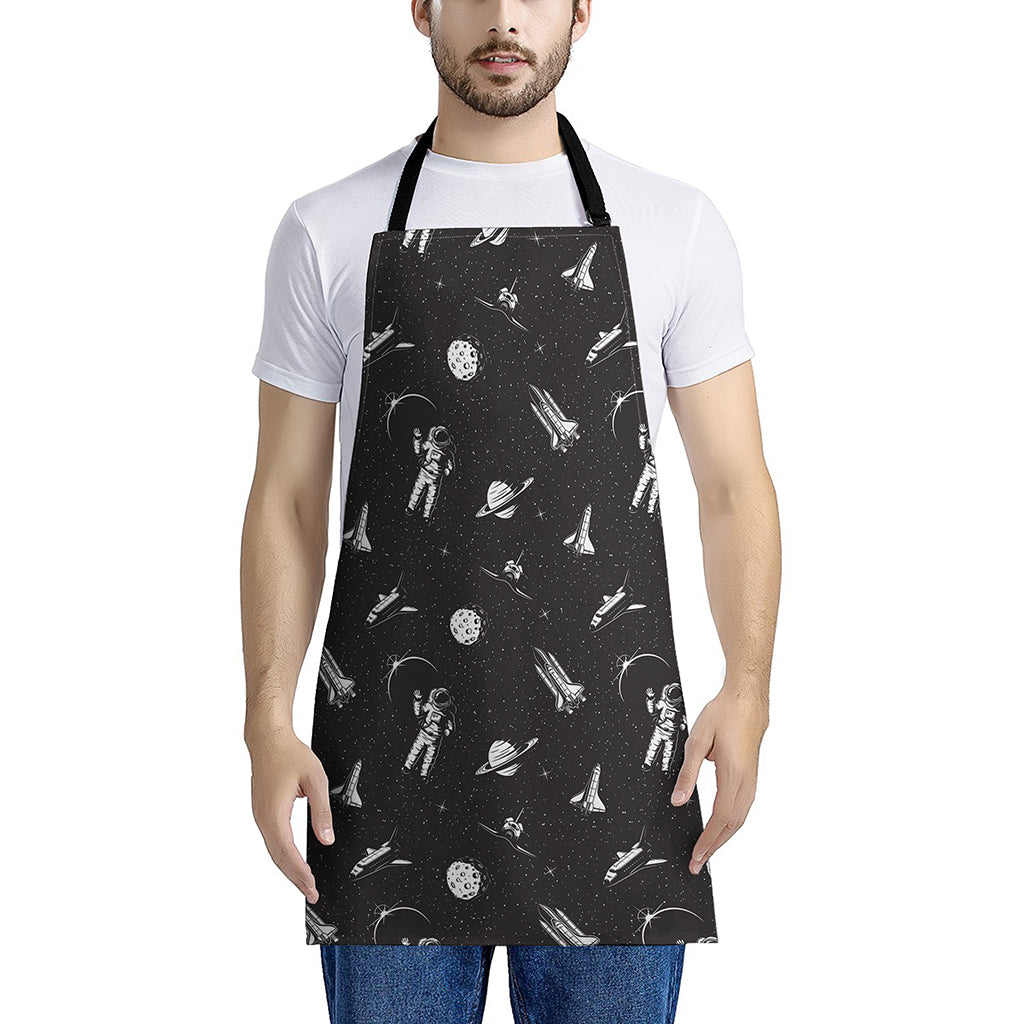 Astronaut In Space Pattern Print Apron