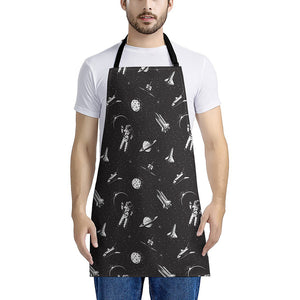 Astronaut In Space Pattern Print Apron