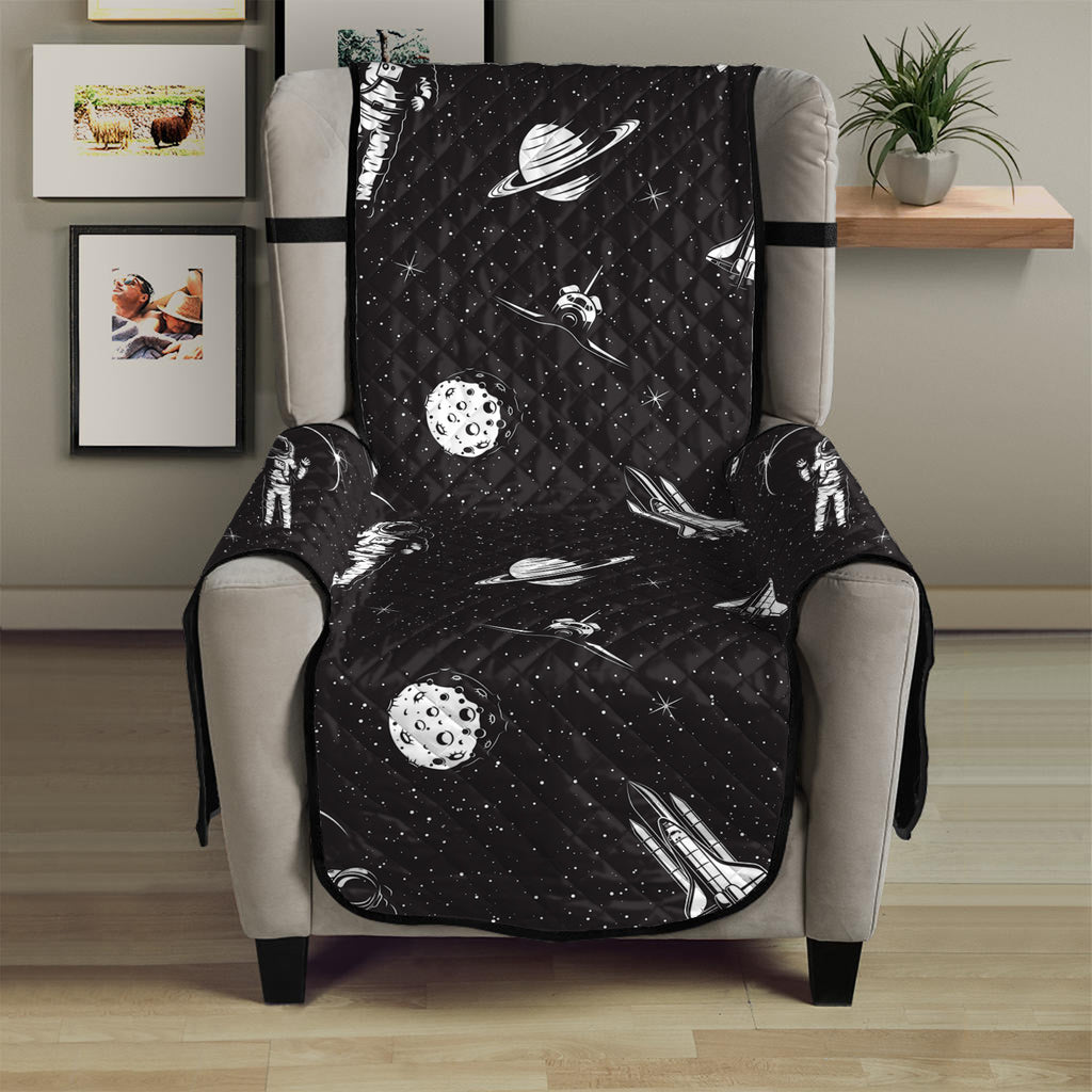 Astronaut In Space Pattern Print Armchair Protector