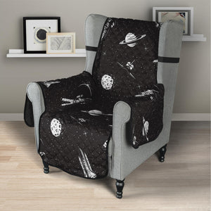 Astronaut In Space Pattern Print Armchair Protector