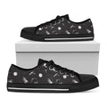 Astronaut In Space Pattern Print Black Low Top Sneakers