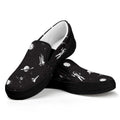 Astronaut In Space Pattern Print Black Slip On Sneakers