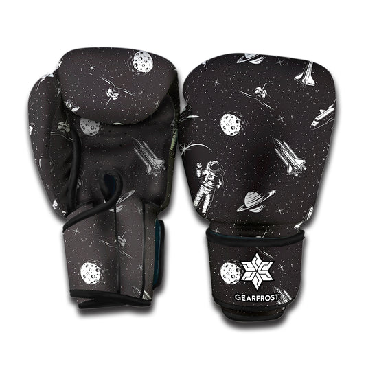 Astronaut In Space Pattern Print Boxing Gloves